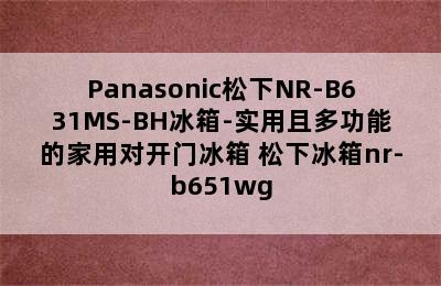 Panasonic松下NR-B631MS-BH冰箱-实用且多功能的家用对开门冰箱 松下冰箱nr-b651wg